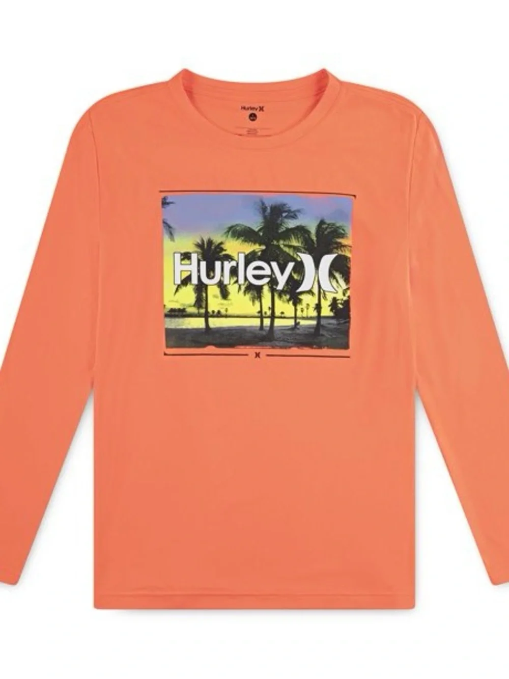 Hurley‎ Boys Long Sleeve UPF 50+ Swim Top in Vibrant Orange Size XL 14-16 NEW